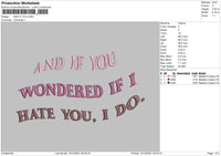 And If You Quote Embroidery File 8 size