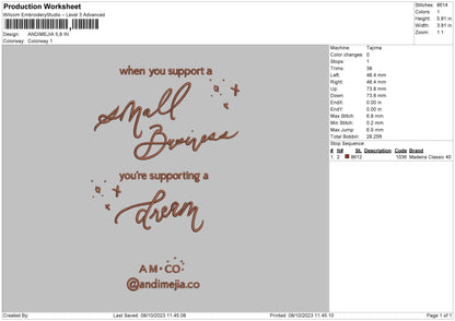 Text 0810 Embroidery File 6 sizes