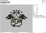 Angel Cow Embroidery File 4 size