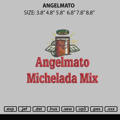 Angelmato Embroidery File 6 sizes
