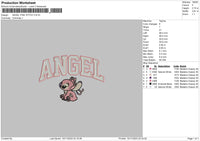 Angel Doubleoutline Embroidery File 6 sizes