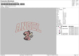 Angel Doubleoutline Embroidery File 6 sizes