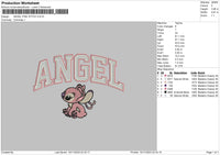 Angel Doubleoutline Embroidery File 6 sizes