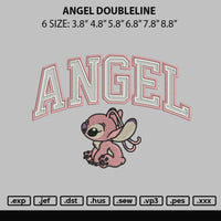 Angel Doubleoutline Embroidery File 6 sizes