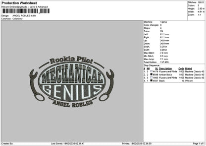 Mechanicaltext Embroidery 7 Files