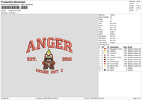 Anger V2 Embroidery File 6 sizes