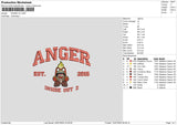 Anger V2 Embroidery File 6 sizes