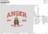 Anger V2 Embroidery File 6 sizes