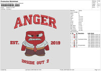 Anger V3 Embroidery File 6 sizes