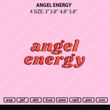 Angel Energy Embroidery File 4 size