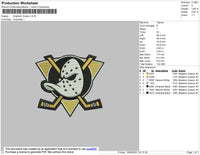 Anaheim Ducks Embroidery File 4 size