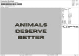 Animal Deserve Embroidery File 6 sizes