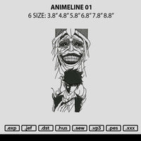 Animeline 01 Embroidery File 6 sizes