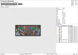 Anime Rectangle Embroidery File 5 sizes