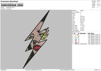 Anime Bolt Embroidery File 4 sizes