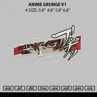 Anime Grunge V1 Embroidery File 4 sizes