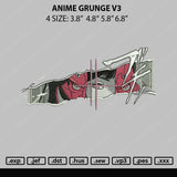 Anime Grunge V3 Embroidery File 4 sizes