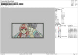 Anime Watercolor Embroidery File 6 sizes