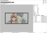 Anime Watercolor Embroidery File 6 sizes