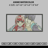 Anime Watercolor Embroidery File 6 sizes