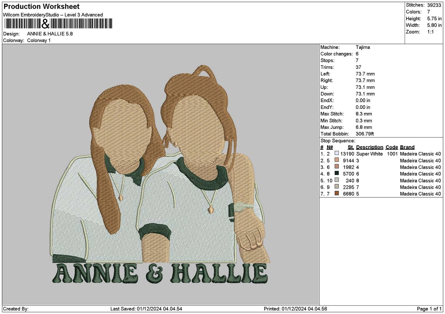 Photoflat 0112 Embroidery File 6 sizes
