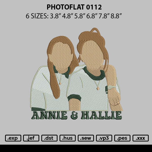 Photoflat 0112 Embroidery File 6 sizes