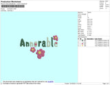 Annorable Embroidery File 4 size