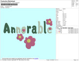 Annorable Embroidery File 4 size