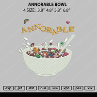 Annorable Bowl Embroidery File 4 size