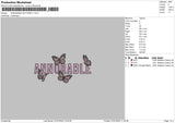 Annorable Butterfly Embroidery File 4 size