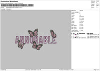 Annorable Butterfly Embroidery File 4 size