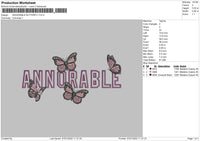 Annorable Butterfly Embroidery File 4 size