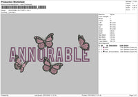 Annorable Butterfly Embroidery File 4 size