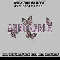 Annorable Butterfly Embroidery File 4 size