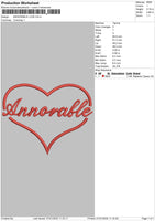 Annorable Love Embroidery File 4 size