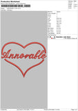 Annorable Love Embroidery File 4 size