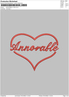 Annorable Love Embroidery File 4 size