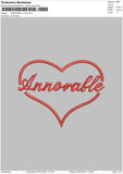 Annorable Love Embroidery File 4 size