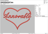 Annorable Love Embroidery File 4 size