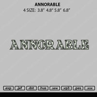 Annorable Embroidery File 4 size