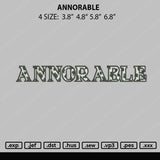 Annorable Embroidery File 4 size