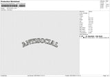 Antisocial Embroidery File 4 sizes