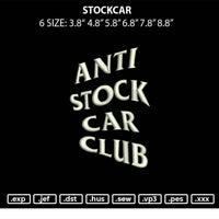 Stockcar Embroidery File 6 sizes