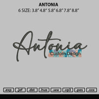 Antonia Embroidery File 6 sizes