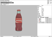 Bottle 2108 Embroidery File 6 sizes