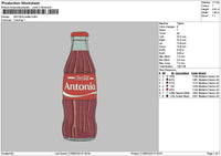 Bottle 2108 Embroidery File 6 sizes