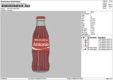 Bottle 2108 Embroidery File 6 sizes