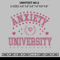 Univtext 0812 Embroidery File 6 sizes