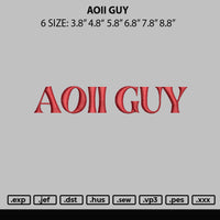 Aoii Guy Embroidery File 6 sizes