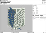 AOT Wings Embroidery File 4 size